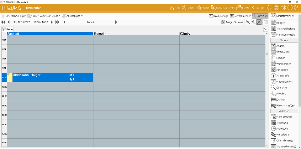 Screenshot Theorg Kalender